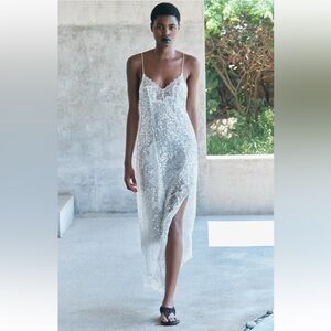NWT Blog Fave ZARA Sequins Slip Camisole dress size M - lingerie limited edition